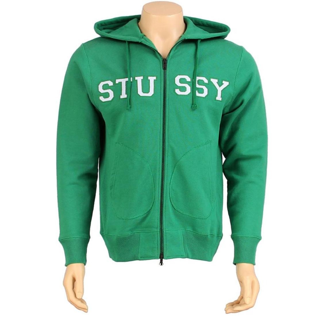 Green hoodie stussy deals