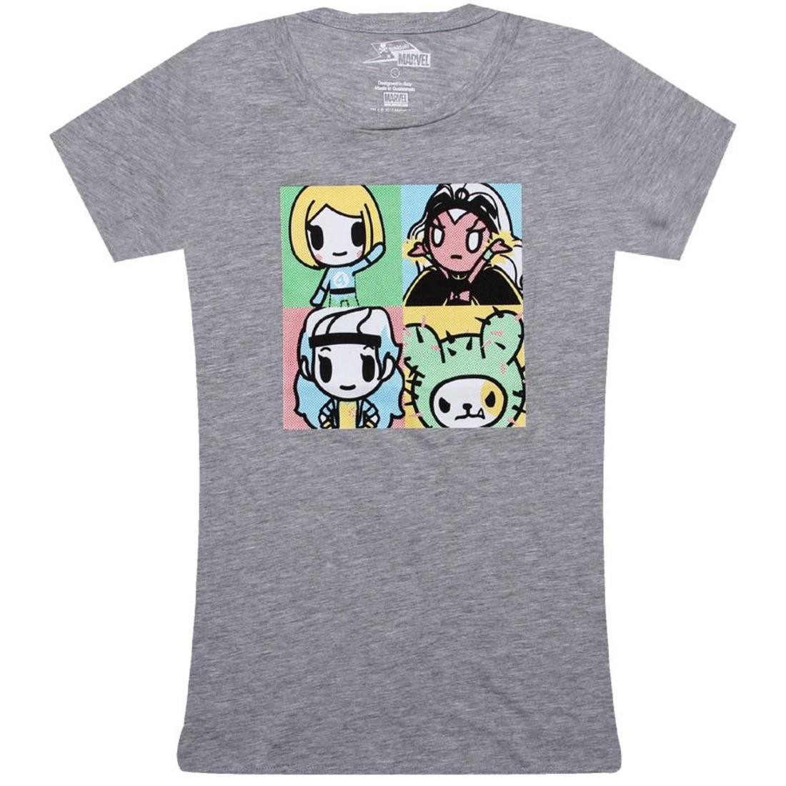 Tokidoki x Marvel Womens Marvel Pop Tee (grey heather)