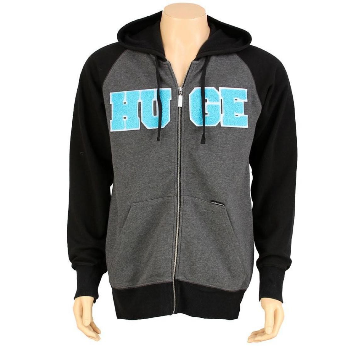 The Hundreds Solano Zip Up Hoody (charcoal black / black)