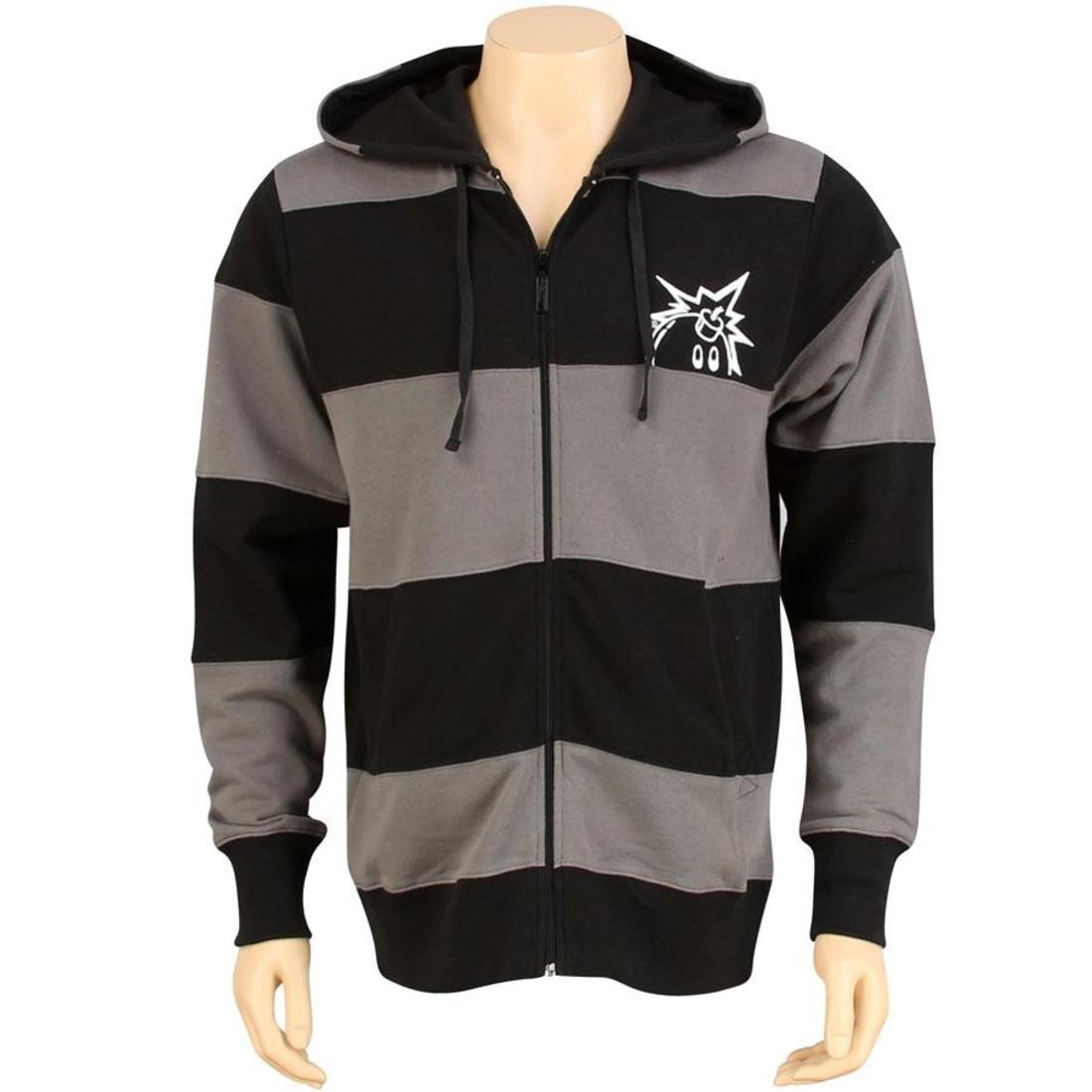 The Hundreds Cuts Zip Up Hoody (black / charcoal)