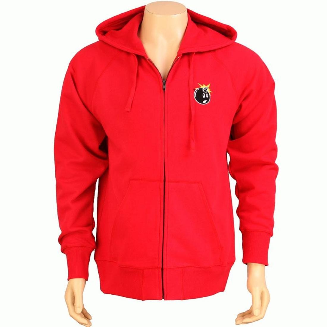 The Hundreds Side Zip Up Hoody (red)