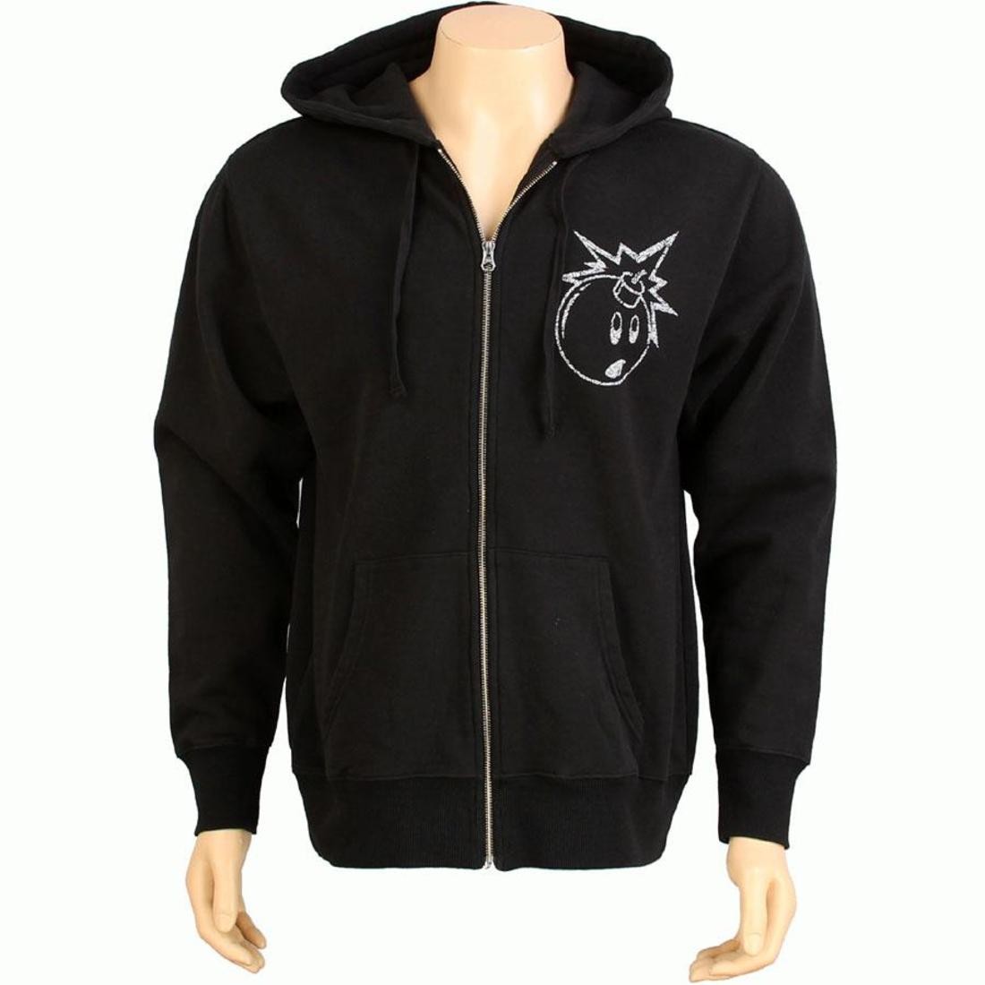 The Hundreds Paisley Zip Up Hoody black