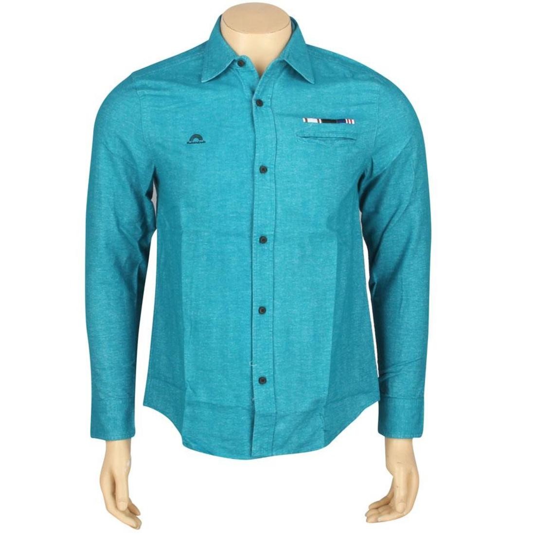 The Hundreds Drink Woven Long Sleeve Shirt (blue)