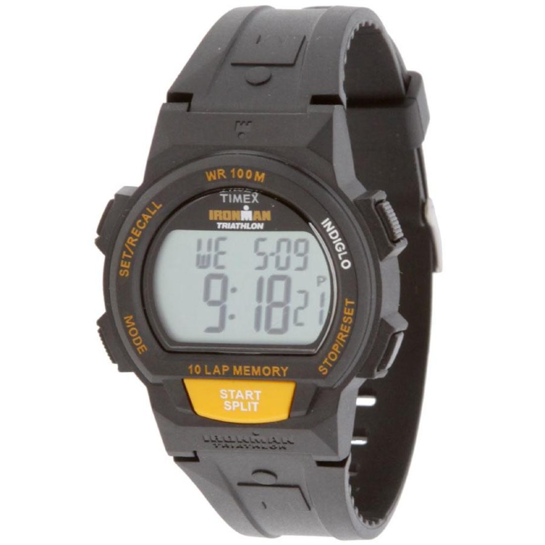 Timex 10 Lap Memory Chrono Watch (black / orange)