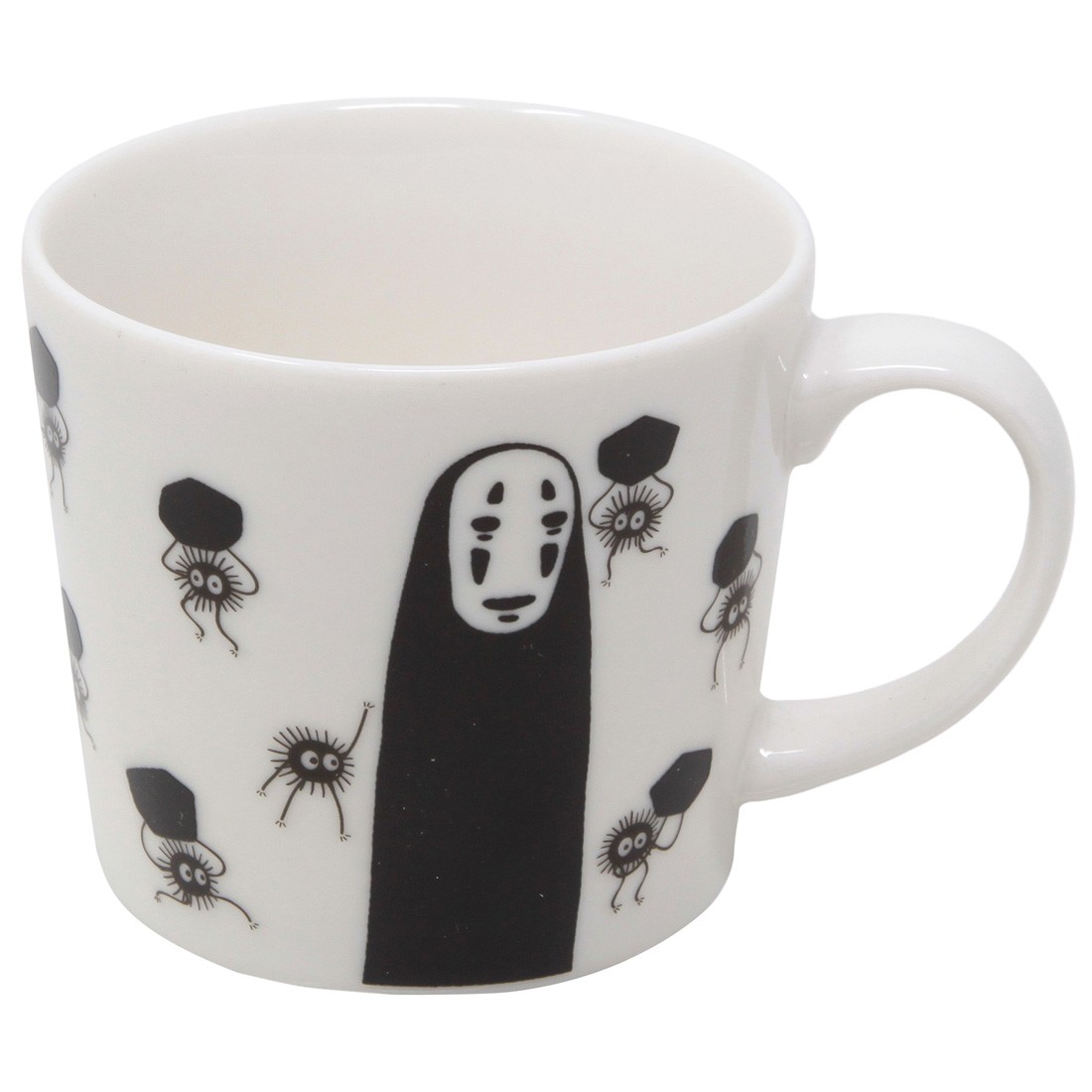 Studio Ghibli Benelic Spirited Away Mysterious Color Changing Teacup Mug With No Face And Soots (white)