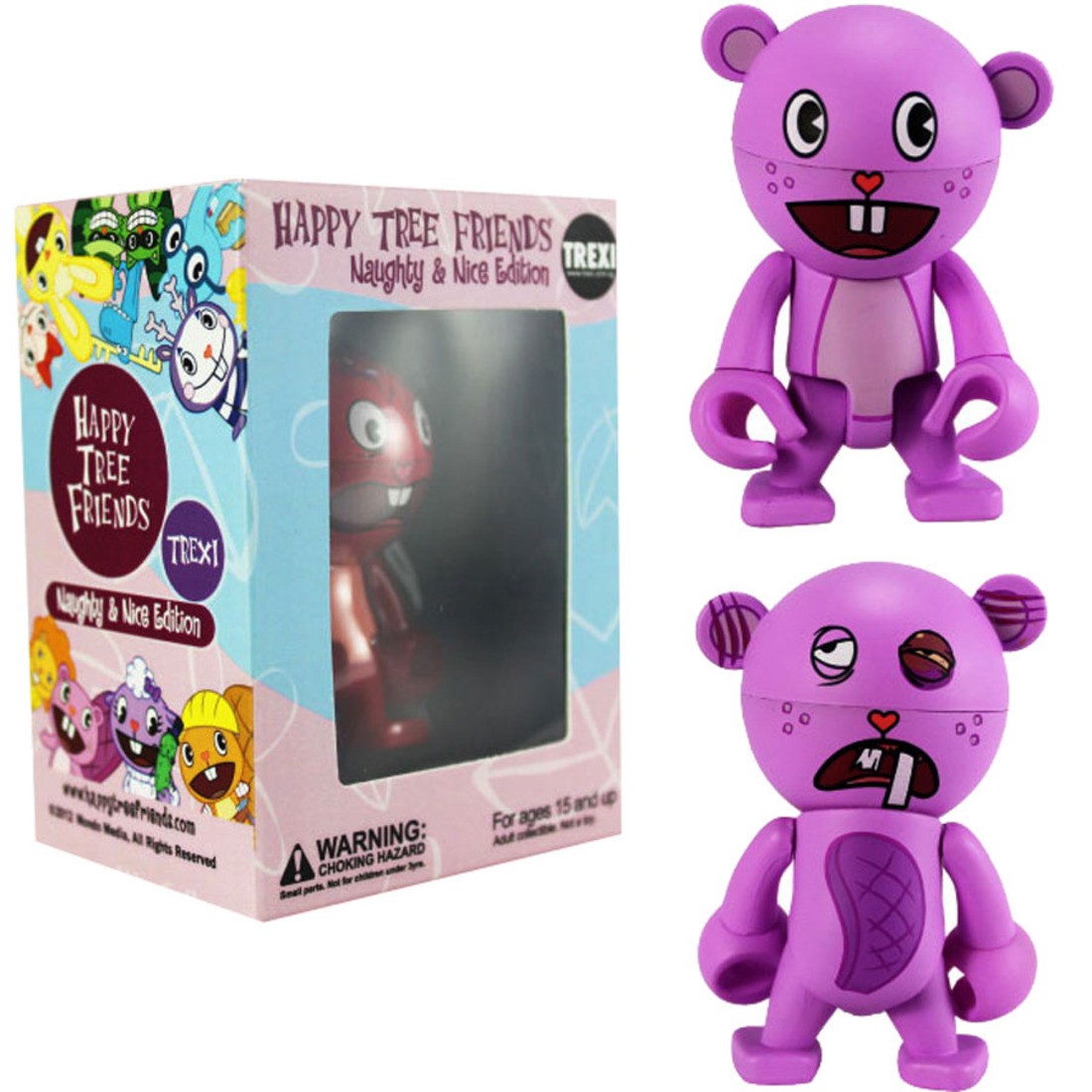 Happy Tree Friends Toothy 2.5 Inch Trexi Figure - Naughty And Nice (purple)