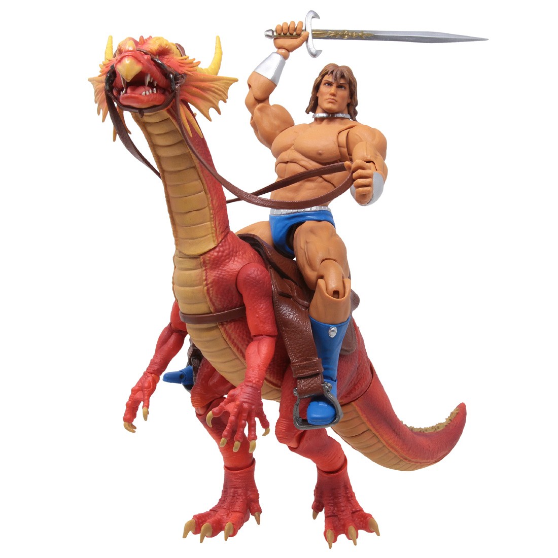 Storm Collectibles Golden Axe Ax Battler And Red Dragon 1/12 Action Figure (brown)