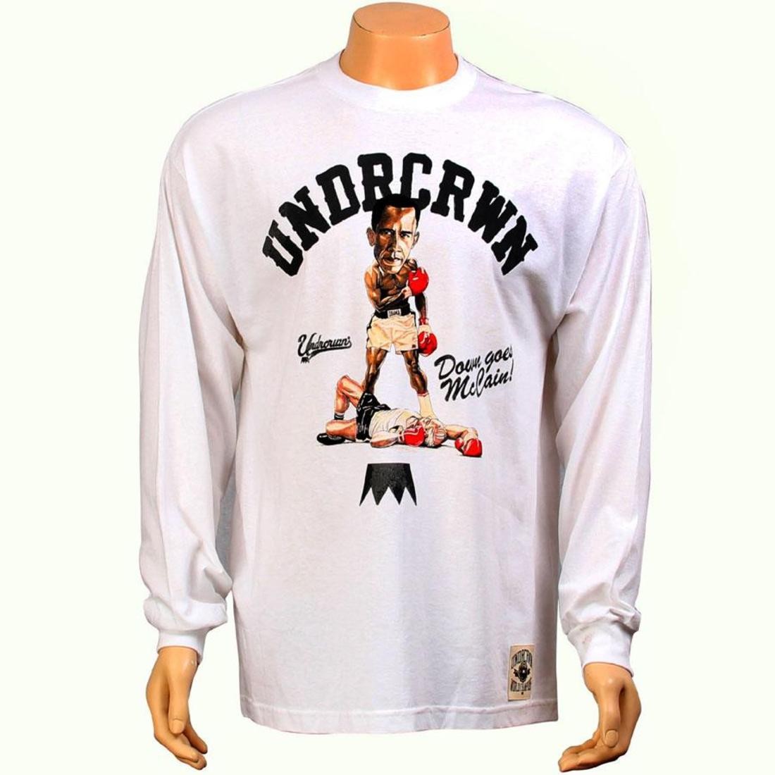 Under Crown Down Goes McCain Long Sleeve Tee (white)