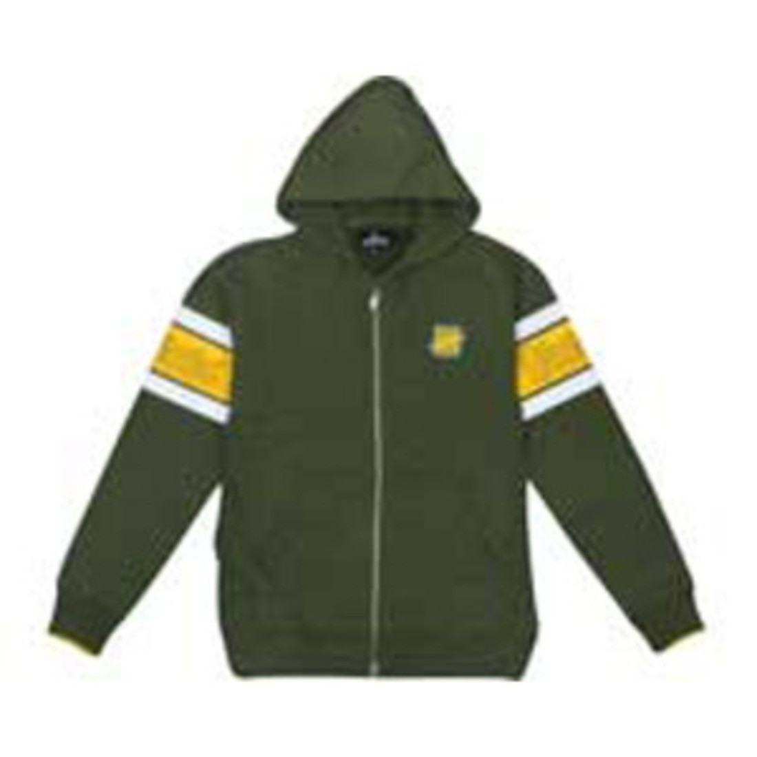 Undefeated Sleeve Stripe Zip Hoody (olive)