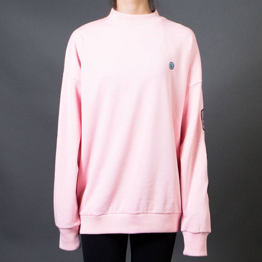 Lazy Oaf Women Moody Faces Sweater (pink) 1S