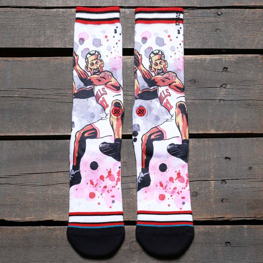 Stance x NBA Men The Worm Socks (red)