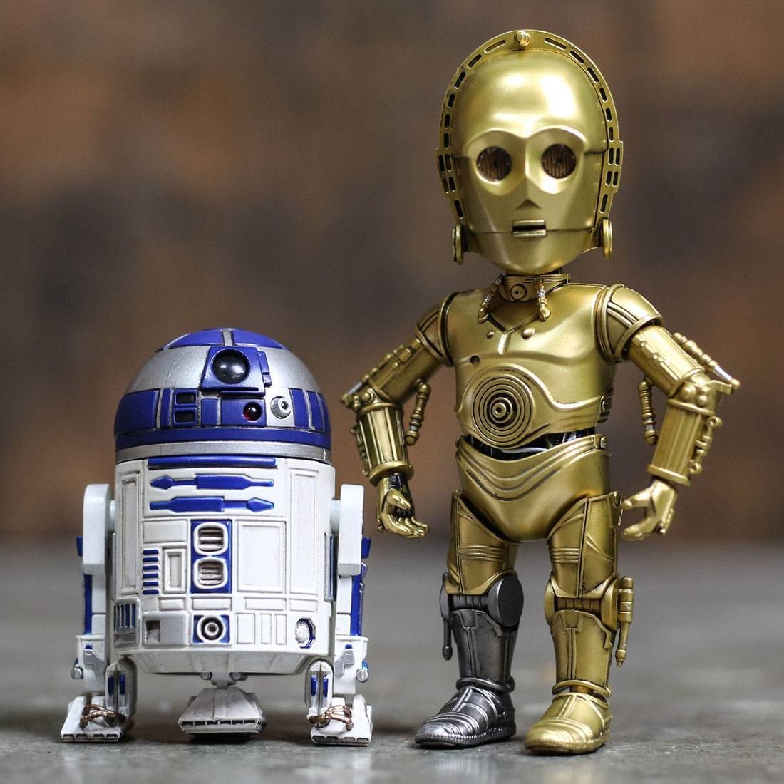 Herocross Hybrid Metal Figuration #024 Star Wars R2-D2 And C-3PO Diecast Figure Set (blue / gold)
