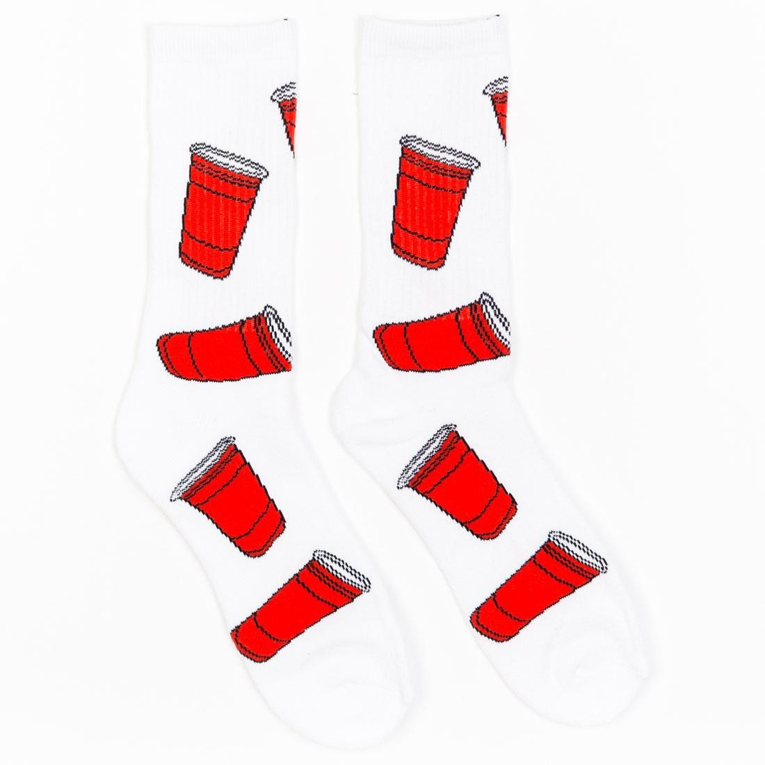 40s And Shorties Red Cups Socks (white)