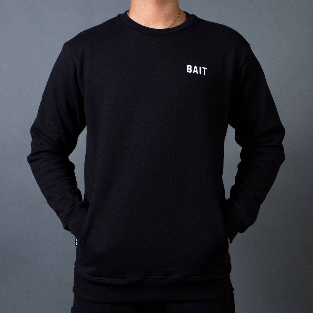 BAIT Men French Terry Crewneck Sweater - Made In LA (black)