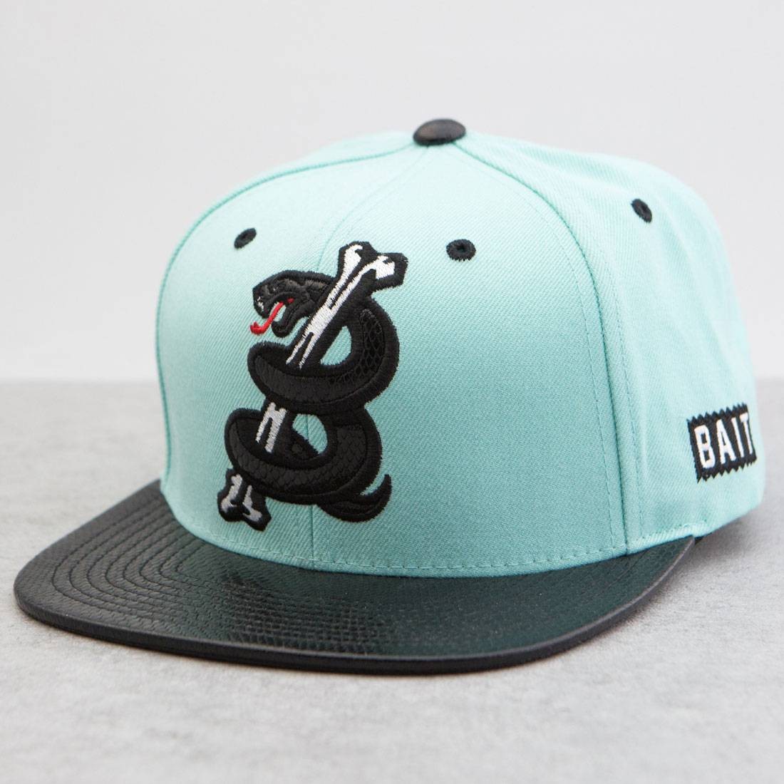 BAIT Snake Logo Starter Snapback Cap (teal / black)