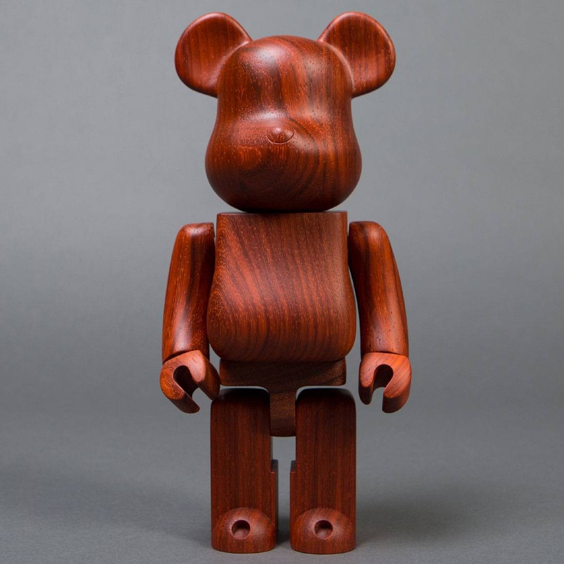 Medicom x Karimoku Padauk 400% Wooden Bearbrick Figure (brown)