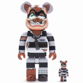 BAIT x Medicom TMNT Scratch 100% 400% Bearbrick Figure Set (white / black)