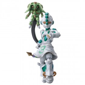 Medicos Super Action Statue JoJo's Bizarre Adventure Part 4 Diamond Is Unbreakable Echoes Act 2 And Echoes Act 3 Chozokado Figure (green)
