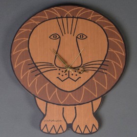 Medicom x Karimoku x SYNC x Lisa Larson Lion Wall Clock (brown)