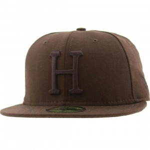 Huf Tonal USA H New Era Fitted Cap (brown)