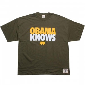 Under Crown Obama Knows Tee (dark green / gold / white)