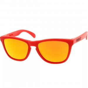 Oakley Frogskins Matte Sunglasses (red / fire)
