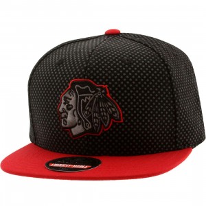 American Needle Chicago Blackhawks Star Child Snapback Cap (black / gray / red)