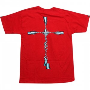 Crooks and Castles Horse Bit Cross Tee (red)