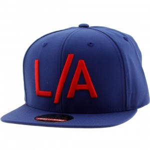 American Needle Los Angeles Divided Snapback Cap (blue / red)