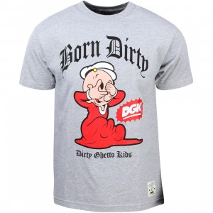 DGK x Popeye Men Born Dirty Tee (gray / athletic heather)