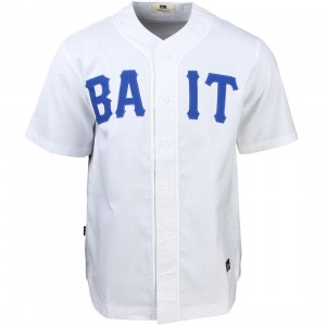 BAIT Men Sluggers Baseball Jersey (white / blue)