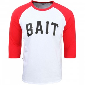 BAIT Men Core Raglan Tee (white / red)