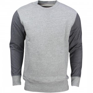 Zanerobe Men Montage 3D Crew Sweatshirt (gray / grey marle / navy mesh)