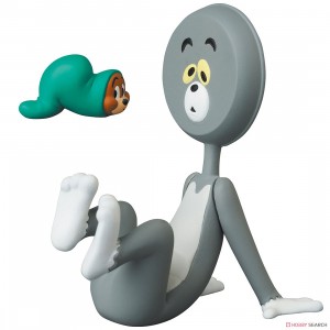 Medicom UDF Tom And Jerry Series 3 - Tom Head In The Shape Of The Pan And Jerry In The Vinyl Hose Figure (gray)
