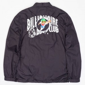 Billionaire Boys Club x Hebru Brantley Men Flyboy Coaches Jacket (black)