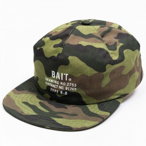 BAIT Woodland Camo Logo 1 Panel Hat (camo)
