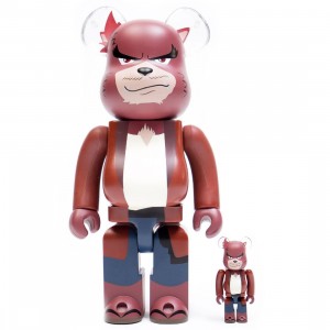 Medicom The Boy And The Beast Kumatetsu 100% 400% Bearbrick Figure Set (red)