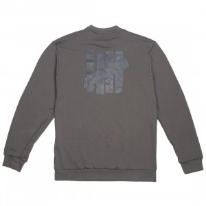 Adidas x Undefeated Men Running Crew Sweater (gray / cinder / utility black)