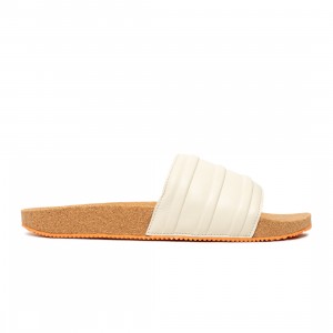 Adidas Men Adilette Premium (white / alumina / amber tint)