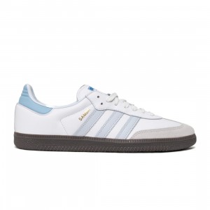 Adidas Men Samba OG (white / halo blue / gum5)