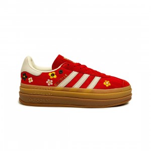 Adidas Women gazelle Bold (red / off white / eqtyel)