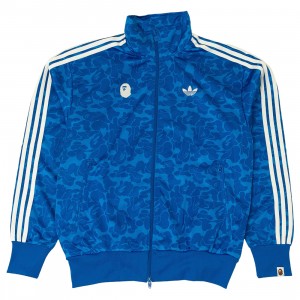 Adidas x Bape Men Football All Over Print Track Top (blue)