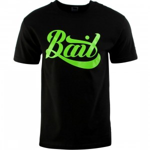 BAIT Script Logo Tee (black / green)