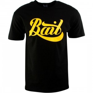 BAIT Script Logo Tee (black / yellow)