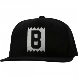 BAIT B Box Logo Snapback Cap (black / black)