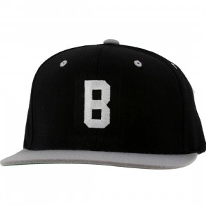 BAIT B Box Logo Snapback Cap (black / silver / white)