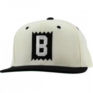 BAIT B Box Logo Snapback Cap (natural / black / white)