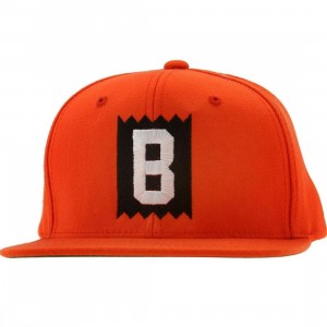BAIT B Box Logo Snapback Cap (orange / white)