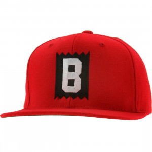 BAIT B Box Logo Snapback Cap (red / white)