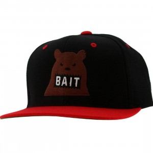 BAIT Bear Snapback Cap (black / red / brown)